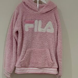 Fila Kids Light Pink Sherpa Hoodie